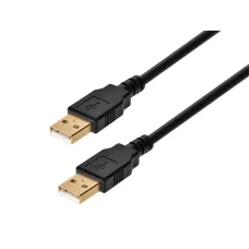 Monoprice USB 2.0 USB-A to USB-A Cable - 28/24AWG Gold Plated Black 6ft 