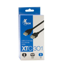 Xtech USB 2.0 A-Male to A-Female Extension Cable Xtech USB 2.0 A-Male to A-Female Extension Cable
